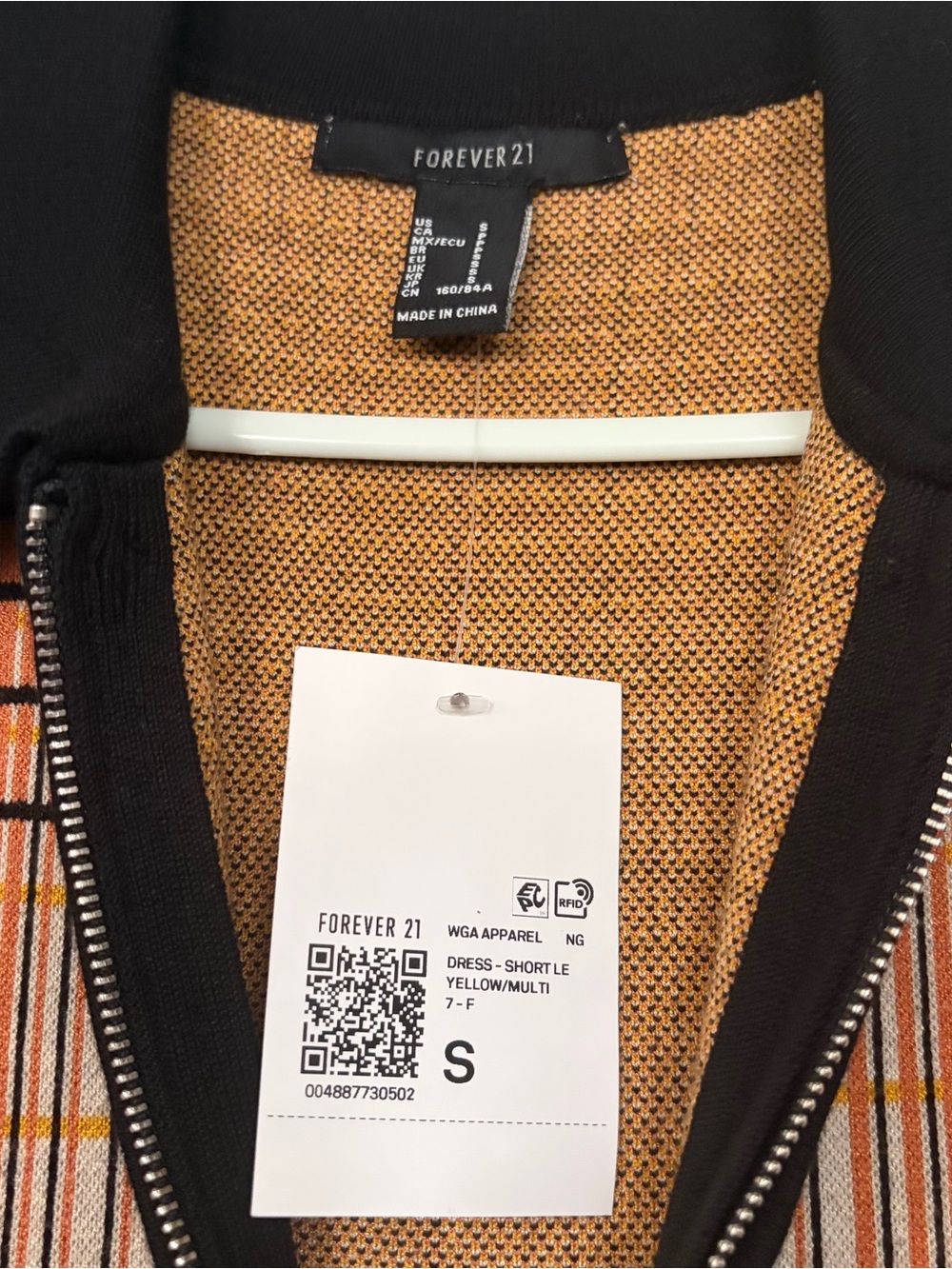 Sleeveless Plaid Polo Dress in Mustard/Black - Picture 3 of 4